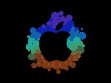 apple logo bubbles