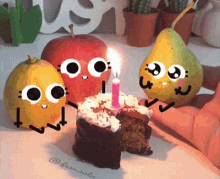 happy birthday celebration clapping fruit pear