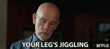 Your Legs Jiggling Dr Adrian Mallory GIF - Your Legs Jiggling Dr Adrian Mallory John Malkovich GIFs