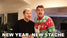 New Year New Stache Laughing GIF - New Year New Stache New Year New Stache GIFs