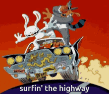 Surfin The Highway Sam And Max GIF - Surfin The Highway Sam And Max Freelance Police GIFs