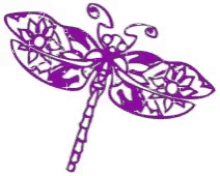 dragonfly purple glitter