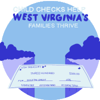 Child Checks Help West Virginias Families Thrive Checks Sticker - Child Checks Help West Virginias Families Thrive Checks Families Stickers