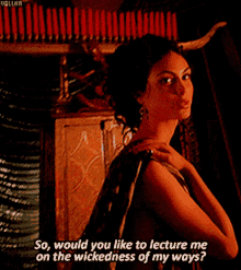 morena baccarin would you like to lecture me wickedness of my ways