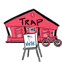 Trap The Vote Voting Sticker - Trap The Vote Vote Voting Stickers