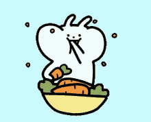 Usagyuuun Usagyuuun_sticker GIF - Usagyuuun Usagyuuun_sticker Vegetarian GIFs