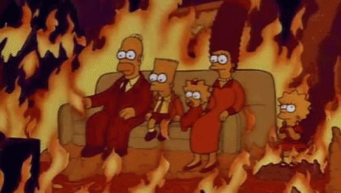 The Simpsons On Fire Gif The Simpsons On Fire Hot Discover Share Gifs