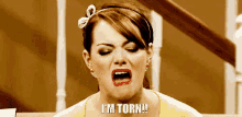 Emma Stone Torn GIF - Torn Im Torn Emma Stone GIFs