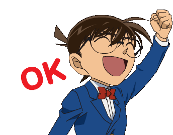 Detective Conan Okay Sticker - Detective Conan Okay Happy Stickers