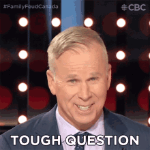 Tough Question Gerry Dee GIF - Tough Question Gerry Dee Family Feud Canada GIFs