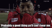 Calgary Stampeders Nik Lewis GIF - Calgary Stampeders Nik Lewis Probably A Good Thing Yall Cant Hear Me GIFs