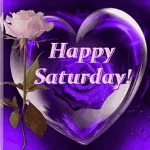 Happy Saturday Heart GIF - Happy Saturday Heart Rose GIFs