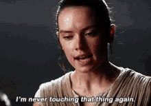 Rey Never Touching That Thing Again GIF - Rey Never Touching That Thing Again Star Wars GIFs