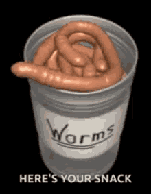 can of worms heres your snack worms