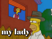 My Lady Homer Simpson GIF - My Lady Homer Simpson Hat Tip GIFs