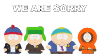 We Are Sorry Eric Cartman Sticker - We Are Sorry Eric Cartman Kyle Broflovski Stickers