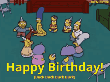 Happy Birthday Simpsons GIF - Happy Birthday Simpsons Duck Duck Goose GIFs