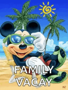 Family Vaca Mickey Mouse GIF - Family Vaca Mickey Mouse Beach Trip GIFs