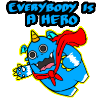 Blue Monster Sticker - Blue Monster Hero Stickers