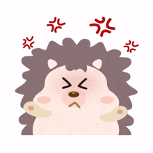 hedgehog cute brown angry upset