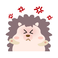 Hedgehog Cute Sticker - Hedgehog Cute Brown Stickers