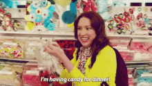 Ellie Kemper Candy For Dinner GIF - Ellie Kemper Candy For Dinner Me Grocery Shopping GIFs