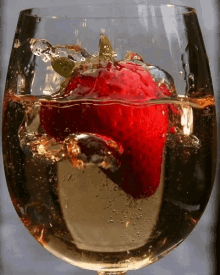 Sparkling Wine GIF - Sparkling Wine Strawberry GIFs