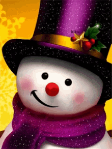 Scarf Snowman GIF - Scarf Snowman Glitter GIFs