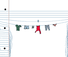 downsign paper notebook education clothesline