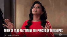 Think Of It As Flattening The Penises Of Their Heart Jameela Jamil GIF - Think Of It As Flattening The Penises Of Their Heart Jameela Jamil Thani Al Jamil GIFs