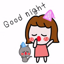 person girl cute lovely good night
