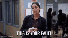 This Is Your Fault Amy Santiago GIF - This Is Your Fault Your Fault Amy Santiago GIFs