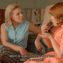Want To Order Chinese Food And Listen To Records Beth Ann Stanton GIF - Want To Order Chinese Food And Listen To Records Beth Ann Stanton April Warner GIFs