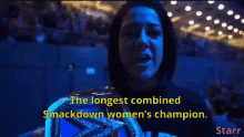 Bayley Wwe GIF - Bayley Wwe The Longest Combined Smackdown Womens Champion GIFs