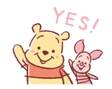 Winnie The Pooh Yes GIF - Winnie The Pooh Yes Piglet GIFs