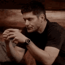 Coffee First Jensen Ackles GIF - Coffee First Jensen Ackles Dean Winchester GIFs