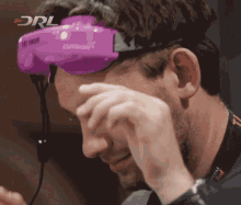 Putting On Fpv Goggles Putting On Spektrum GIF - Putting On Fpv Goggles Putting On Spektrum Pink Fpv Goggles GIFs
