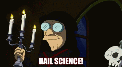 Hail Science GIF - Science Candle Skull GIFs