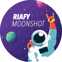 Riafy Moonshot Sticker - Riafy Moonshot Riafy Moonshot Stickers