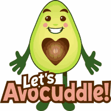 lets avocuddle avocado adventures joypixels lets cuddle come here