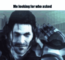 Me Looking For Who Asked Jetsteam Sam GIF - Me Looking For Who Asked Jetsteam Sam Metal Gear Rising Revengeance GIFs