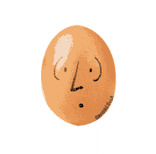 sweating egg head nervous worried freaking out