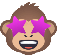 Starstruck Monkey Joypixels Sticker - Starstruck Monkey Monkey Joypixels Stickers