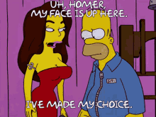 Homer Simpson My Face Is Up Here GIF - Homer Simpson Homer My Face Is Up Here GIFs