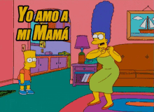 Yo Amo A Mi Mamá GIF - Los Simpsons Marge Simpsons Te Amo Mama GIFs