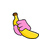 Banana Hand Sticker - Banana Hand Stickers
