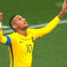 Looking At The Sky Hands Up Neymar GIF - Looking At The Sky Hands Up Neymar International Olympic Committee250days GIFs