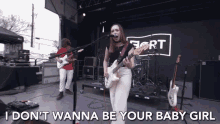I Dont Wanna Be Your Baby Girl Dont Want GIF - I Dont Wanna Be Your Baby Girl Dont Want Playing Guitar GIFs