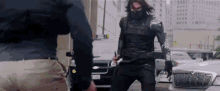 Captain And Winter Soldier Fighting - Captain America GIF - Captain America Winter Soldier Steve Rogers GIFs