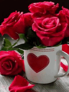 Rose In Mug Reds In Cup GIF - Rose In Mug Reds In Cup GIFs